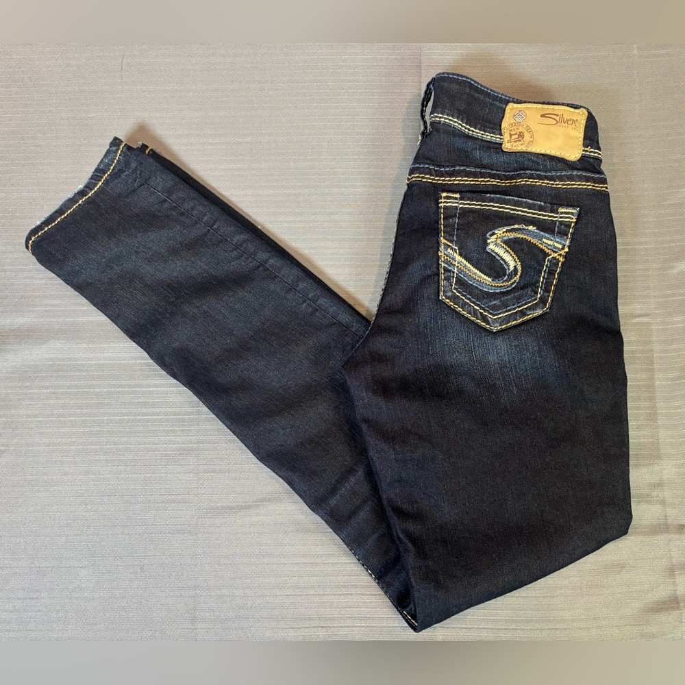 Silver Jeans Suki Skinny Jeans W26 L31 Dark Wash Stretch Denim Women